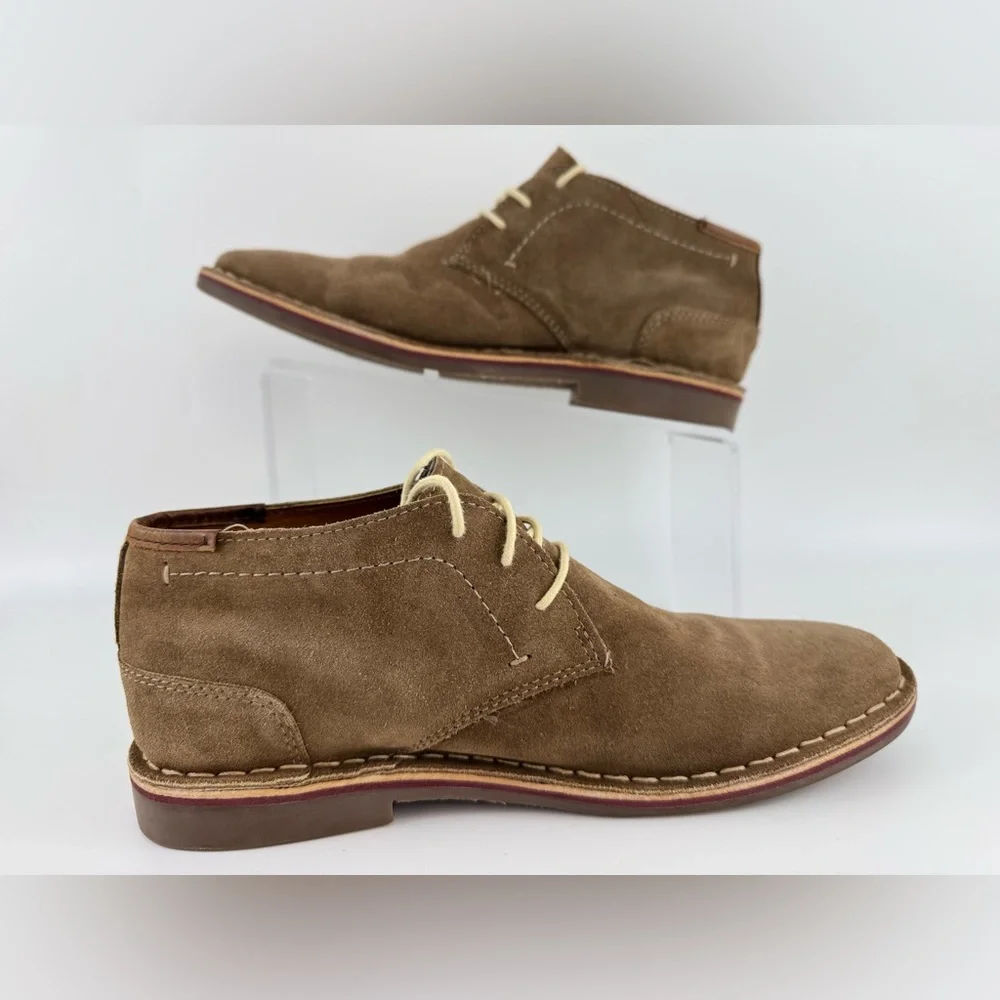 Kenneth Cole Reaction Men's Desert Sun Suede Chukka Boots, Taupe Size 10